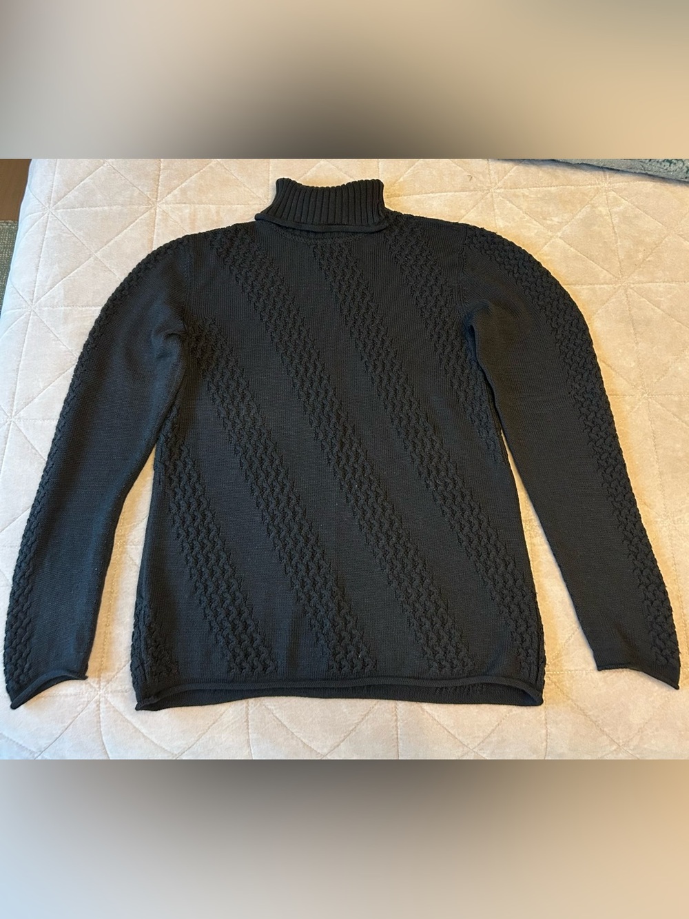 Giorgio Armani Black Textured Cowl Neck Sweater women’s size large